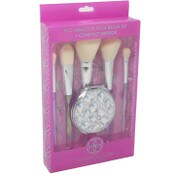 Wholesale - 5pc face Brush set with Compact Mirror C/P 12, UPC: 091141395278